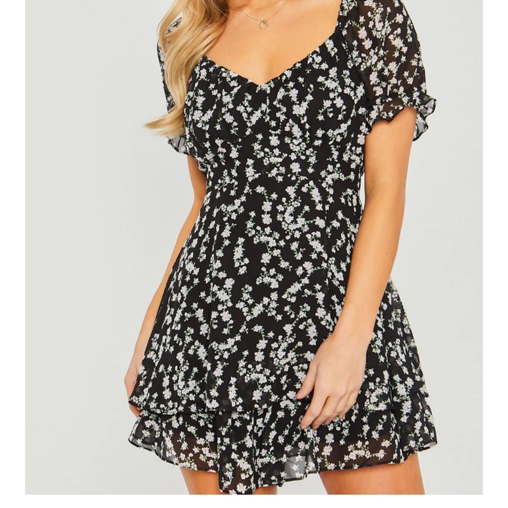 Floral Black papaya romper